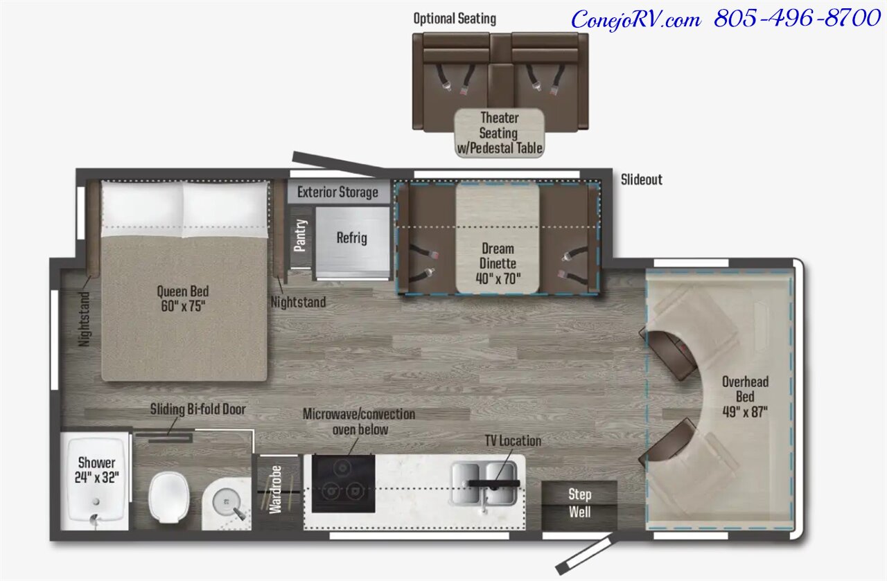 2025 Winnebago Porto 24P Full Wall Slide-Out Mercedes Turbo Diesel  Full Body Paint - Photo 49 - Thousand Oaks, CA 91360