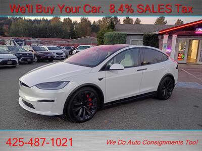 2024 Tesla Model X Plaid  WHITE ON WHITE 1020 HP AWD SUV