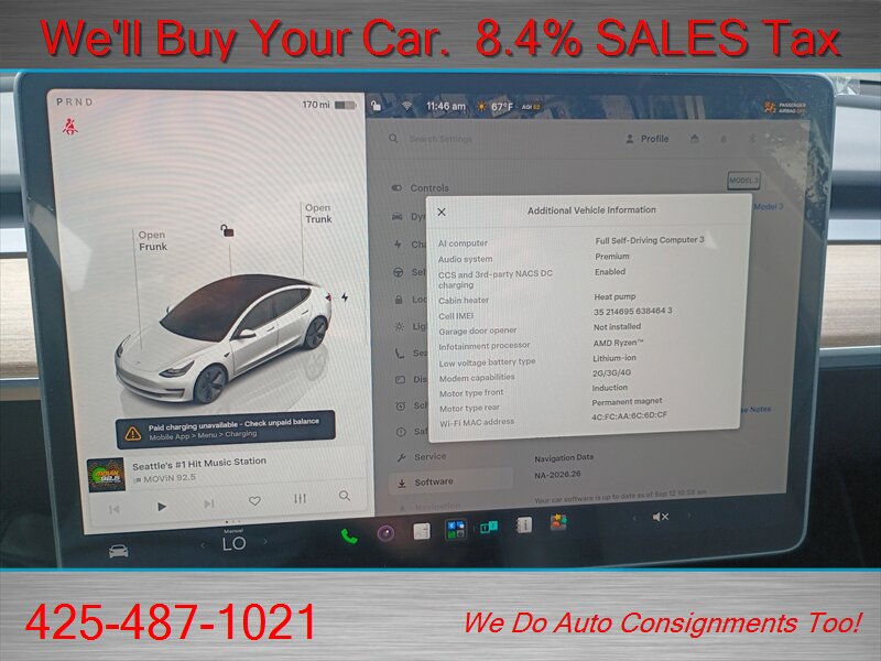 2022 Tesla Model 3 Long Range - Photo 27 - Woodinville, WA 98072