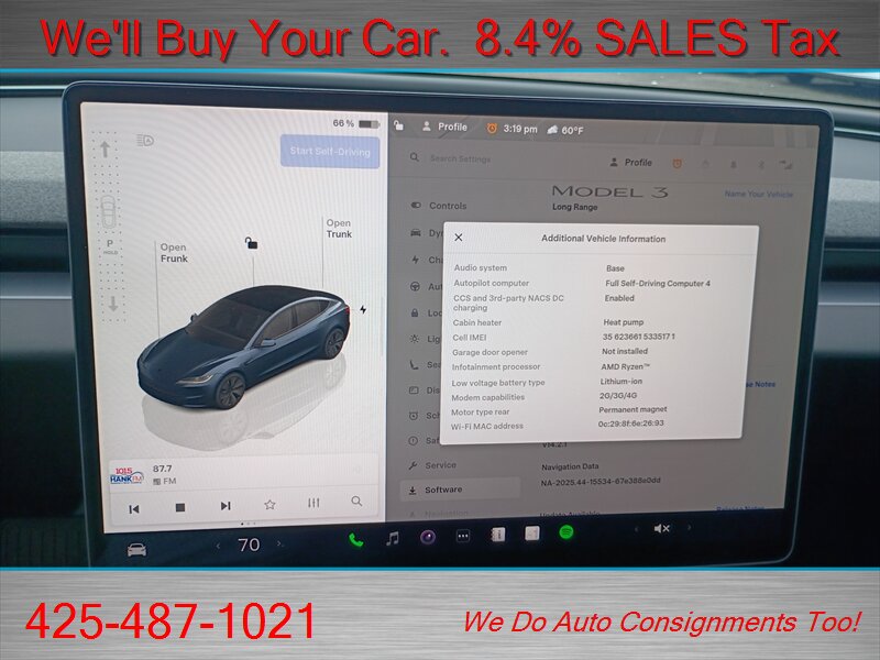 2026 Tesla Model 3 PREMIUM   - Photo 25 - Woodinville, WA 98072
