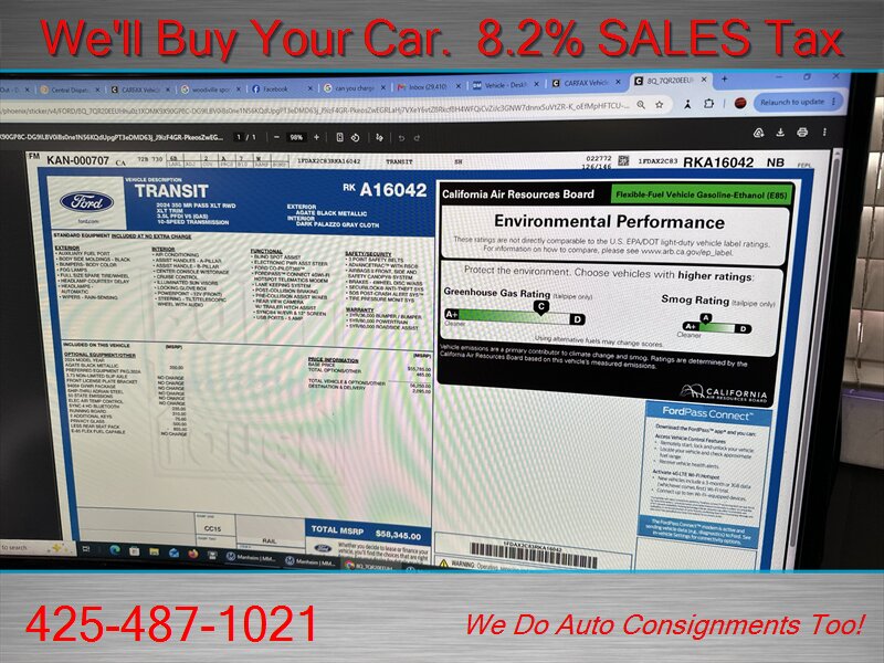 2024 Ford Transit 350 XLT  RARE XLT 15 PASSENGER LOADED - Photo 20 - Woodinville, WA 98072