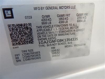 2019 Chevrolet Express LS 3500  15 Passenger - Photo 18 - Angola, IN 46703