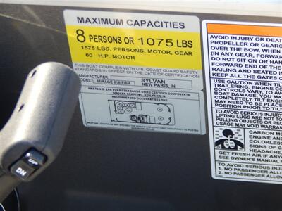 2021 SYLVAN MIRAGE 818 FISH  Mercury 40hp - Photo 20 - Angola, IN 46703