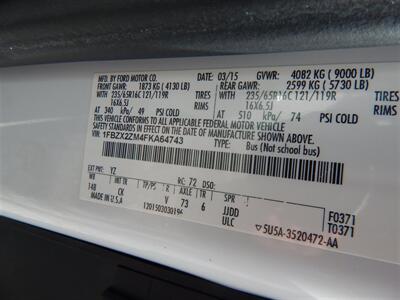 2015 Ford Transit 350 XLT  15 Passenger - Photo 24 - Angola, IN 46703