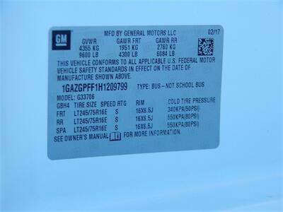 2017 Chevrolet Express LT 3500  12-passenger - Photo 18 - Angola, IN 46703