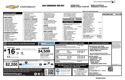 2022 Chevrolet Suburban 4WD RST Luxury Package - Photo 3 - Los Angeles, CA 90064