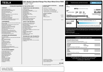 2021 Tesla Model 3 Standard Range Plus   - Photo 35 - Los Angeles, CA 90064