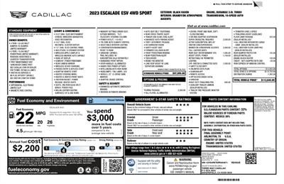 2023 Cadillac Escalade ESV Diesel 4x4 Sport Touring  Touring - Photo 58 - Los Angeles, CA 90064