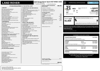 2022 Land Rover Range Rover Sport HST   - Photo 41 - Los Angeles, CA 90064