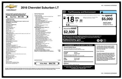 2016 Chevrolet Suburban 4WD LT Luxury package  Luxury Package - Photo 3 - Los Angeles, CA 90064