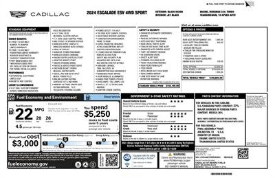 2024 Cadillac Escalade ESV 4WD TDSL SPORT  4WD - Photo 66 - Los Angeles, CA 90064