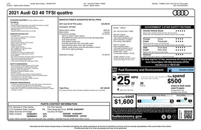 2021 Audi Q3 Quattro Convenience Package  Convenience Package - Photo 39 - Los Angeles, CA 90064