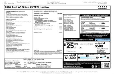 2020 Audi A3 S Line 45 TFSI Quattro - Photo 36 - Los Angeles, CA 90064