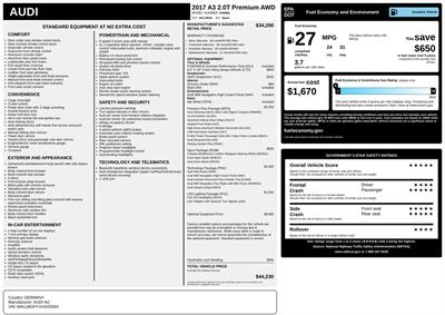 2017 Audi A3 2.0T Quattro  S Line - Photo 51 - Los Angeles, CA 90064