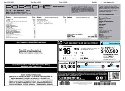 2025 Porsche 718 Cayman GT4 RS  Weissach Package - Photo 40 - Los Angeles, CA 90064