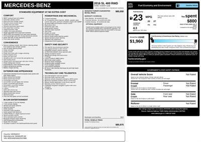 2016 Mercedes-Benz SL 400  Premium Package - Photo 42 - Los Angeles, CA 90064
