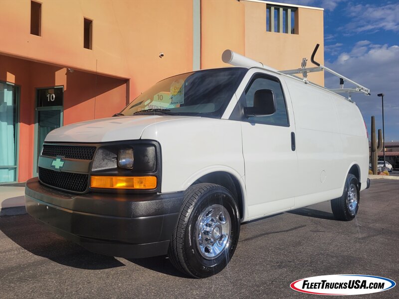 2017 Chevrolet Express 2500  Cargo Van w/ Curb-Side Fold Down Ladder Rack, Bins, Bulkhead, Etc
