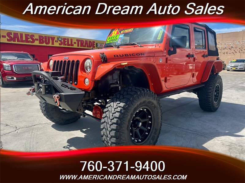 Sunset Orange Pearl Coat 2015 Jeep Wrangler Unlimited Rubicon 4WD SUV / Crossover Four-Wheel Drive 6-Speed Manual
