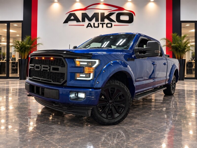 Lightning Blue 2017 Ford F-150 Pickup Truck Four-Wheel Drive Automatic
