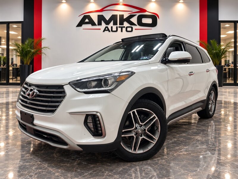 Monaco White 2019 Hyundai Santa Fe XL SUV / Crossover All-Wheel Drive Automatic