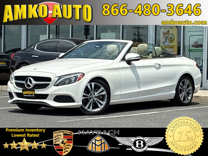 designo Diamond White Metallic 2017 Mercedes-Benz C-Class C 300 Cabriolet 4MATIC Convertible All-Wheel Drive Automatic