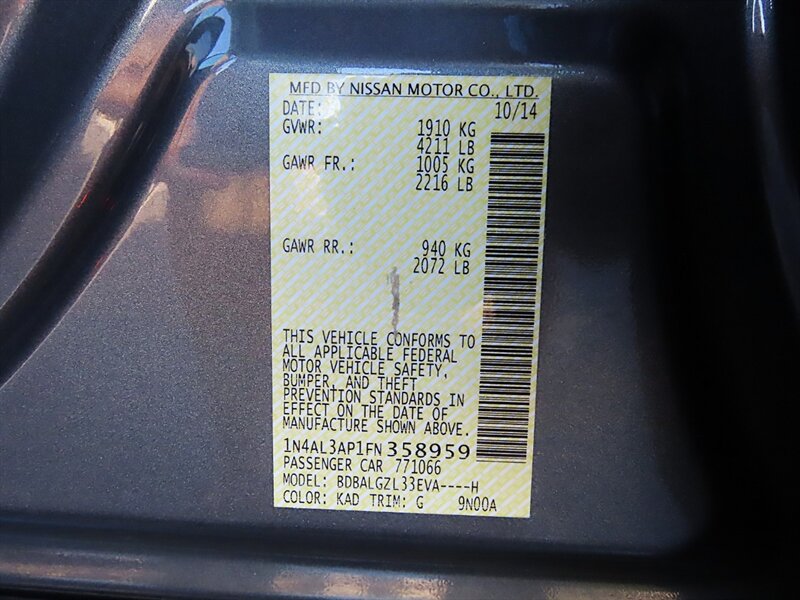 2015 Nissan Altima 2.5 S photo 37 of 37