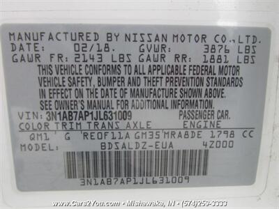 2018 Nissan Sentra SV   - Photo 28 - Mishawaka, IN 46545