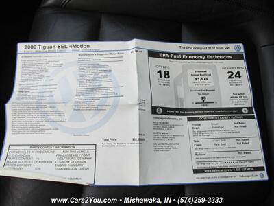 2009 Volkswagen Tiguan SEL 4Motion AWD   - Photo 29 - Mishawaka, IN 46545