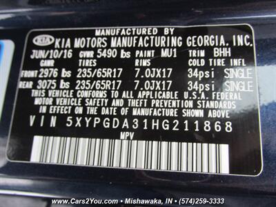 2017 Kia Sorento LX 4x4 - Photo 35 - Mishawaka, IN 46545