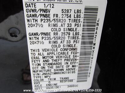 2012 Nissan Murano Platinum Edition AWD   - Photo 35 - Mishawaka, IN 46545