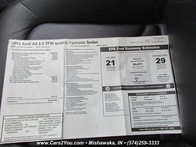 2012 Audi A4 2.0T quattro Premium Plus   - Photo 28 - Mishawaka, IN 46545