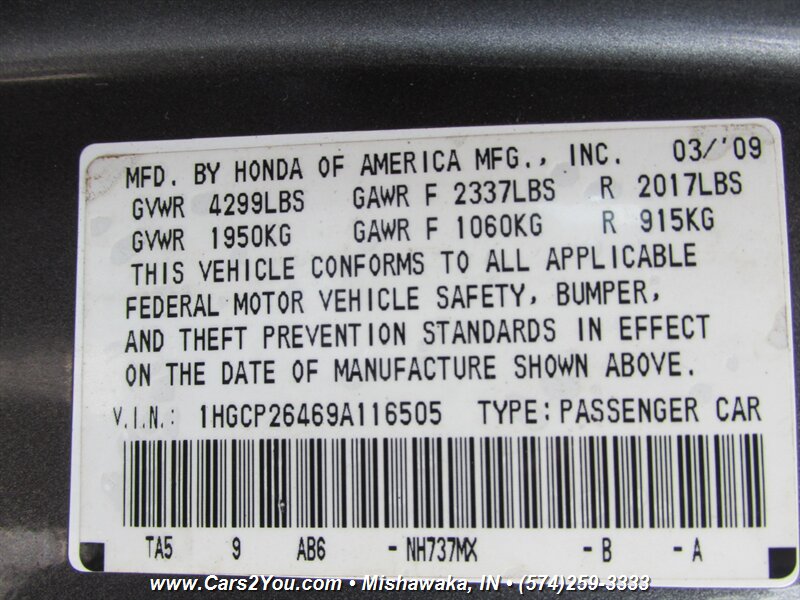 2009 Honda Accord LX - Photo 27 - Mishawaka, IN 46545