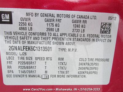 2012 Chevrolet Equinox LTZ - Photo 33 - Mishawaka, IN 46545