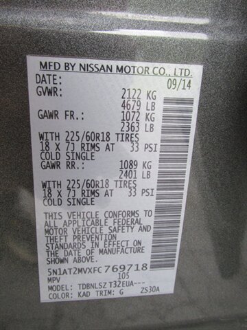 2015 Nissan Rogue SL 4x4 - Photo 36 - Mishawaka, IN 46545