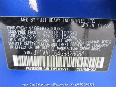 2016 Subaru WRX Premium AWD   - Photo 34 - Mishawaka, IN 46545
