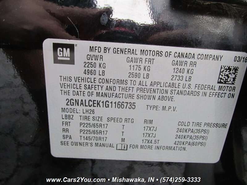 2016 Chevrolet Equinox LT - Photo 39 - Mishawaka, IN 46545
