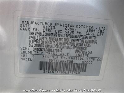 2013 Nissan Versa 1.6 S   - Photo 21 - Mishawaka, IN 46545