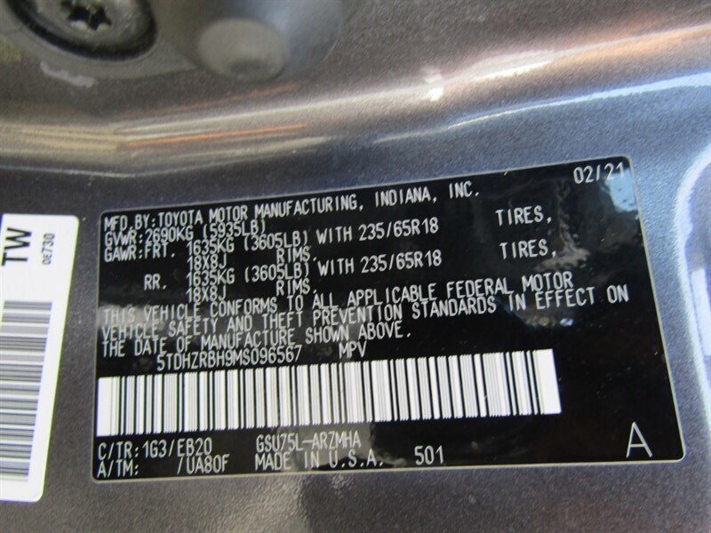 2021 Toyota Highlander XLE,NAV,DR ASST.PAG,TECH PKG,HUD,SILVER CERTIFIED - Photo 42 - Haddon Twp, NJ 08107