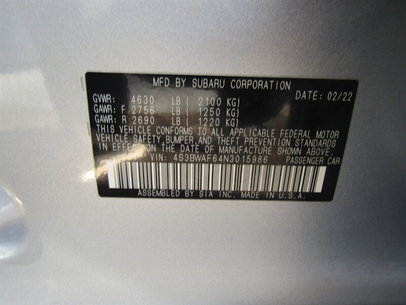 2022 Subaru Legacy AWD,PREM PKG,DR.ASST PKG,RVC ,SILVER CERTIFIED - Photo 39 - Haddon Twp, NJ 08107