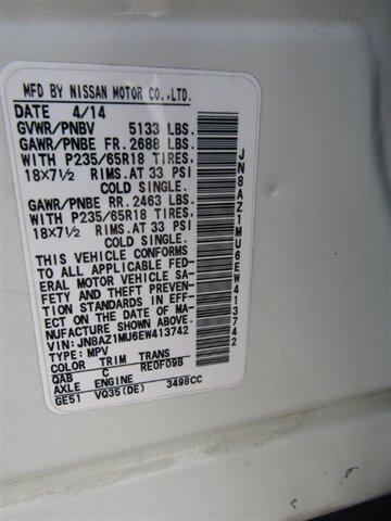 2014 Nissan Murano SL,NAV,TECH PKG,DR.ASST PKG,RVC,SILVER CERTIFIED - Photo 68 - Haddon Twp, NJ 08107