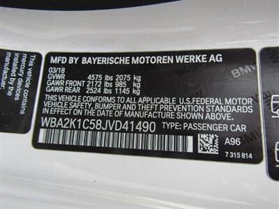 2018 BMW AWD RS SPORT,NAV,CONV PKG,SILVER CERTIFIED   - Photo 50 - Haddon Twp, NJ 08107