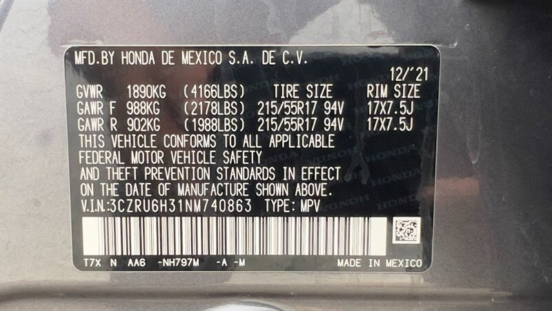 2022 Honda HR-V LX,CONV PKG,TECH PKG,RVC, SILVER CERTIFIED - Photo 36 - Haddon Twp, NJ 08107