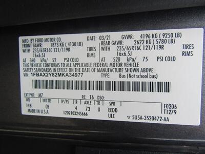 2021 Ford Transit 350 XLT,12 PASS,DR ASST.PKG,RVC,SILVER CERTIFIED   - Photo 41 - Haddon Twp, NJ 08107