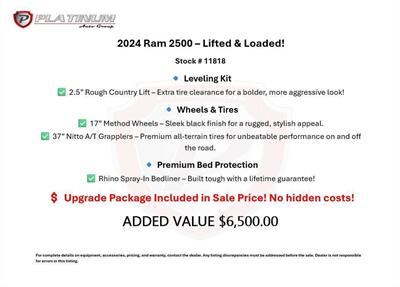 2024 RAM 2500 Laramie  Custom Lifted Diesel 4x4