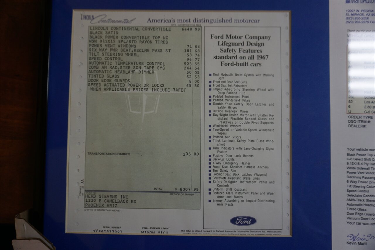 1967 Lincoln Continental Convertible   - Photo 29 - Naples, FL 34104