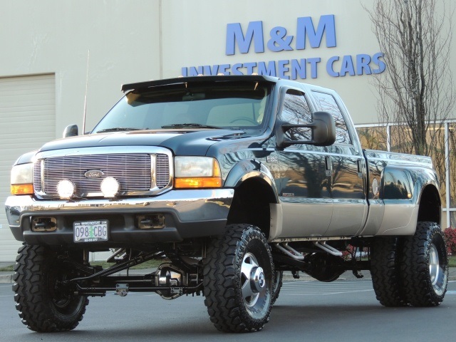 1999 Ford F-350 Lariat/ 4X4 / Dually / 7.3 L Diesel / MONSTER LIFT 1999 F350 Dually Rear End For Sale