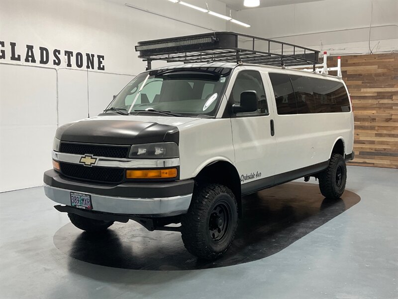 2012 Chevrolet Express LT 3500 Extended Passenger 4X4 / 6.0L V8 / LIFTED  / FOUR WHEEL DRIVE - Photo 1 - Gladstone, OR 97027