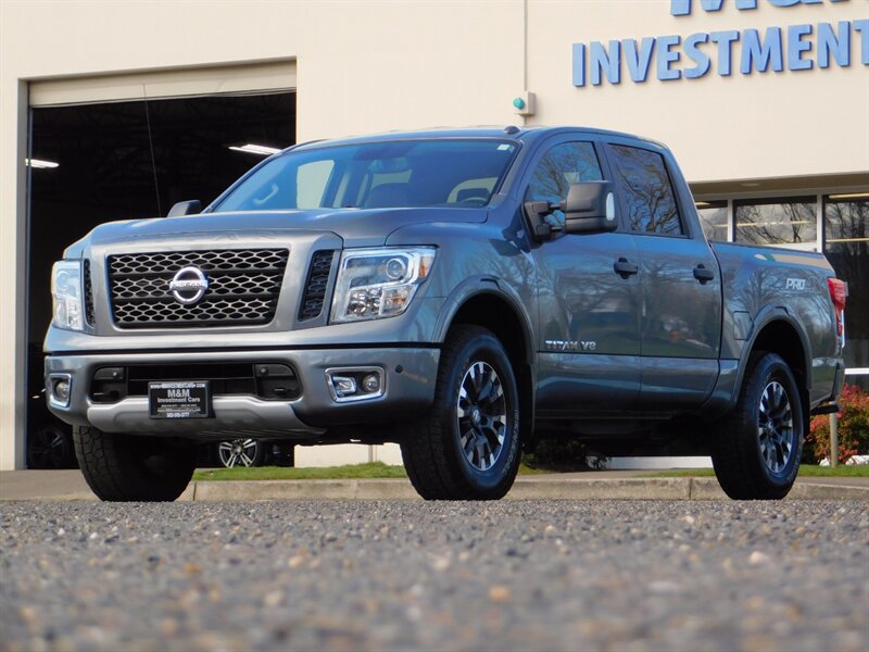 2018 Nissan Titan PRO-4X CREW CAB / V8 5.6 Liter / Leather / Navigation / FULLY LOADED / 1-OWNER / FULL FACTORY WARRANTY - Photo 1 - Portland, OR 97217