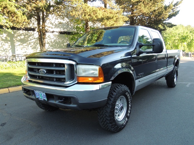 1999 Ford F-350 4X4 / CrewCab/ LongBed/ 7.3L TURBO DIESEL / LIFTED