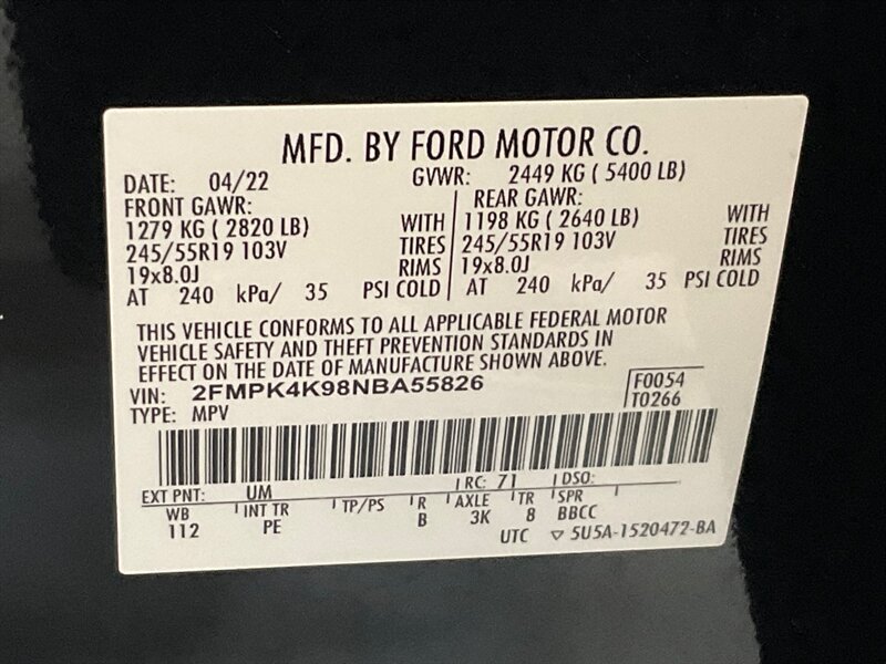 2022 Ford Edge Titanium AWD /Heated & Cooled Seats /Pano Sunroof  / B&O SOUND SYSTEM/ Navigation & Backup Camera / Adaptive Cruise - Photo 63 - Gladstone, OR 97027
